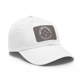 Leather Patch Dad Hat — Vintage Circular Logo "FUM" Cap - Fake it Until you Make It