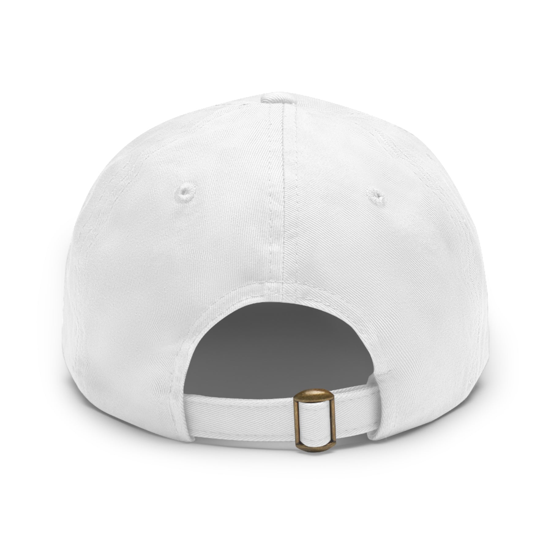 Leather Patch Dad Hat — Vintage Circular Logo "FUM" Cap - Fake it Until you Make It