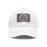 Leather Patch Dad Hat — Vintage Circular Logo "FUM" Cap - Fake it Until you Make It
